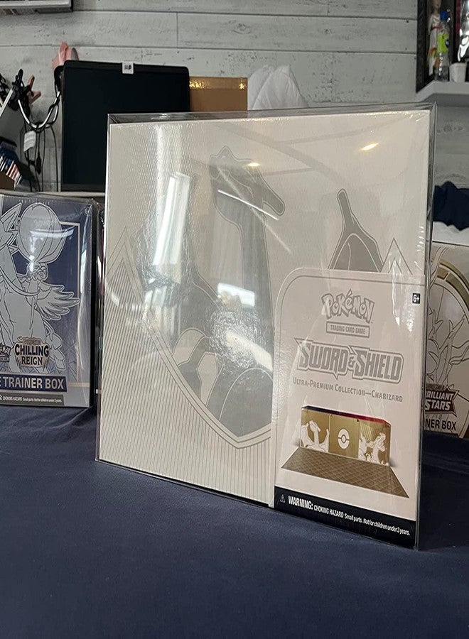 ايفورترو علبة عرض واقية من إيفوريترو متوافقة مع صندوق مجموعة تشاريزارد ألترا بريميوم من بوكيمون تي سي جي سورد آند شيلد (صندوق مجموعة بوكيمون غير متضمن) مصنوعة من بلاستيك PET بسماكة 0.50 مم - Image 4